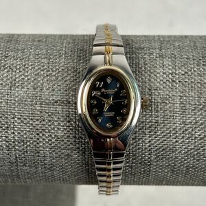 Precision by Gruen Watch Womens 19mm Oval Two Tone Expansion new Battery